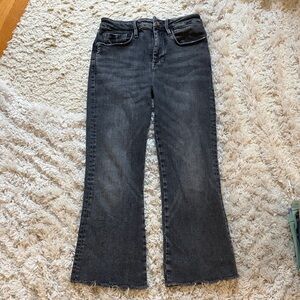 Frame Denim Dark Gray Flare Jeans
